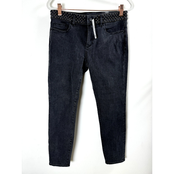 NWT DL1961 Instasculpt Skinny *Sample* Studded Punk Rock Gothic Grunge Jeans 27 - Picture 1 of 8